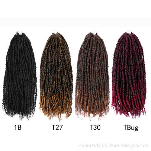 Wholesale Pretwisted Passion Twist Crochet Hair Extension Jumbo Braiding Synthetic Crochet Hair Pre Looped